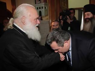 Φωτογραφία για Συνάντηση Πάνου Καμμένου με τον Αρχιεπίσκοπο Ιερώνυμο ενόψει συνταγματικής αναθεώρησης