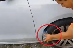 Γιατί αν δείτε πλαστικό μπουκάλι στη ρόδα αυτοκινήτου σας, είστε σε κίνδυνο (ΒΙΝΤΕΟ)