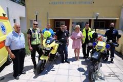 Έπιασαν δουλειά οι μοτοσυκλετιστές του ΕΚΑΒ σε Ιστιαία και Αιδηψό (ΦΩΤΟ)