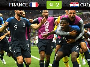 Φωτογραφία για Γαλλία - Κροατία 4-2. Η Γαλλία Παγκόσμια Πρωταθλήτρια