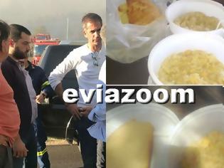 Φωτογραφία για Πυρκαγιά Κοντοδεσπότι: Οι πυροσβέστες έδωσαν στη δημοσιότητα εικόνες από το ...φαγητό - «Μπορείτε να θαυμάσετε πως περιποιούνται...» (ΦΩΤΟ)