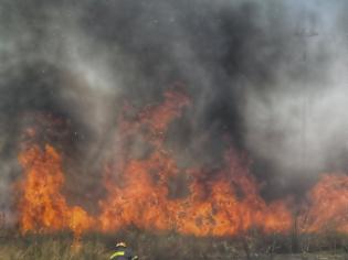 Φωτογραφία για Μαίνεται η μεγάλη πυρκαγιά στη Σάμο παρά την ολονύκτια μάχη με τις φλόγες
