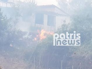 Φωτογραφία για Πύργος: Μεγάλη φωτιά στη Σπιάτζα - Στις φλόγες σπίτια στη Σαρακίνα - Εκκενώνεται οικισμός