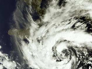 Φωτογραφία για Ο κυκλώνας Ζορμπάς σε φωτογραφία του δορυφόρου Sentinel-3