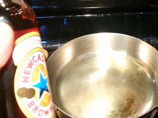 Φωτογραφία για Κάτι μαγικό συμβαίνει όταν ρίξεις μπύρα σε καυτό τηγάνι [video]