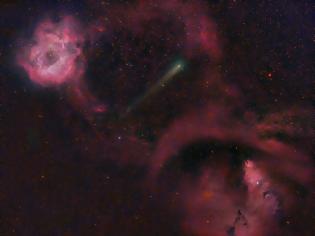 Φωτογραφία για Comet 12P Between Rosette and Cone Nebulas