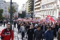 Αντιφασιστική πορεία στο κέντρο