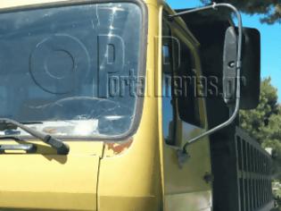 Φωτογραφία για Λεπτοκαρυά Πιερίας: Επίθεση βοσκού εναντίον φορτηγού της ΔΕΑΔΟ