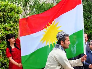 Φωτογραφία για Kurdistan flag waving over EU capital Brussels