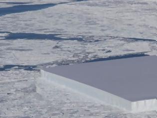 Φωτογραφία για Παγόβουνο με τέλειο ορθογώνιο σχήμα, σαν γιγάντιο «παγάκι», φωτογράφισε η NASA!