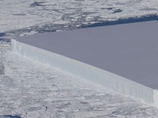 Φωτογραφία για Πώς εξηγεί η NASA το μυστηριώδες παγόβουνο με το τέλειο ορθογώνιο σχήμα
