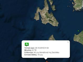 Φωτογραφία για ΕΚΤΑΚΤΟ: Πολύ ισχυρός σεισμός 6,8 Ρίχτερ ανοιχτά της Ζακύνθου - Στους δρόμους ο κόσμος - Αισθητός και στην Αττική