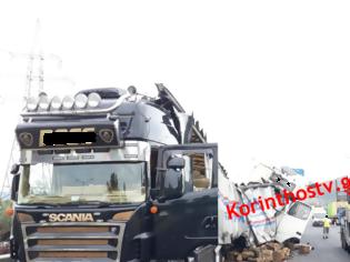 Φωτογραφία για Σοβαρό τροχαίο ατύχημα νταλίκες στην Εθνική Οδό Αθηνών-Κορίνθου