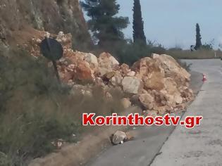 Φωτογραφία για Έπεσαν βράχια στον δρόμο της Επιδαύρου