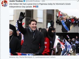 Φωτογραφία για Ο πρωθυπουργός του Καναδά γιορτάζει την 25η Μαρτίου