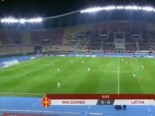 Φωτογραφία για «Μακεδονία» (σκέτο) η εθνική των Σκοπιανών στους ποδοσφαιρικούς αγώνες..