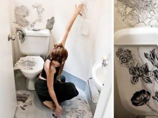 Φωτογραφία για ΚΑΤΑΣΚΕΥΕΣ - Βαρέθηκε το άσπρο και μονότονο μπάνιο της. Δείτε πως το Μεταμόρφωσε!