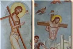 11953 - Τοιχογραφίες Εξωκκλησίου αφιερωμένου στον Άγιο Ευγνώμονα Ληστή που σταυρώθηκε μαζί με τον Χριστό στο Γολγοθά