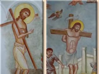 Φωτογραφία για 11953 - Τοιχογραφίες Εξωκκλησίου αφιερωμένου στον Άγιο Ευγνώμονα Ληστή που σταυρώθηκε μαζί με τον Χριστό στο Γολγοθά