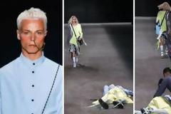 Η στιγμή που 26χρονο μοντέλο καταρρέει πάνω στην πασαρέλα