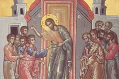 Κυριακή τοῦ Θωμᾶ (:Ιω.20,19-31). Ὁ Ἱερός Χρυσόστομος γιά τήν ἐμφάνιση τοῦ ἀναστημένου Κυρίου στούς δέκα μαθηετές. Μέρος Πρῶτο