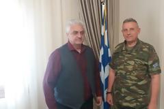 Τον δήμαρχο Τεμπών επισκέφθηκε ο διοικητής της 1ης Στρατιάς