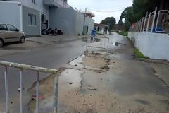 Άθλιος ο δρόμος στο Λύκειο Ιαλυσού - φωτος