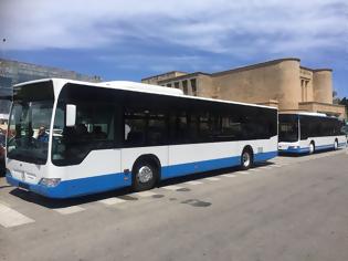 Φωτογραφία για Αναβαθμίζονται οι αστικές συγκοινωνίες στο νησί, με τα τέσσερα νέα λεωφορεία που παρέλαβε η ΔΕΣ ΡΟΔΑ.