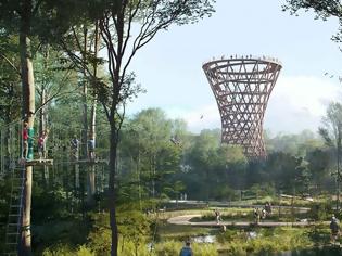 Φωτογραφία για Φύση και άνθρωπος: Ο ελικοειδής πύργος που ξεπηδάει μέσα από δάσος της Δανίας
