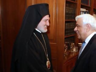 Φωτογραφία για Συνάντηση Προκόπη Παυλόπουλου με τον αρχιεπίσκοπο Αμερικής Ελπιδοφόρο