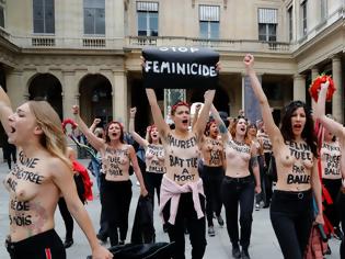 Φωτογραφία για Γυμνόστηθες Femen διαμαρτυρήθηκαν για τις 60 γυναίκες που δολοφονήθηκαν φέτος στη Γαλλία