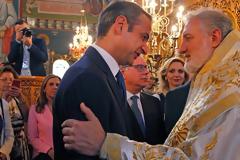 Στο συλλείτουργο Γαβριήλ- Ελπιδοφόρου ο Κυριάκος Μητσοτάκης