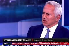 Συνέντευξη ΥΕΘΑ Ευάγγελου Αποστολάκη στον Τ/Σ ΑΝΤ1 και στον δημοσιογράφο Νίκο Χατζηνικολάου