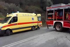 Μετωπική σύγκρουση αυτοκινήτων με μια σοβαρά τραυματία