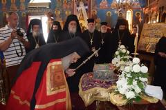 Στα Καμένα Βούρλα η αγία Σιαγώνα του Τιμίου Προδρόμου