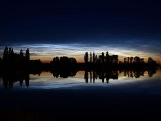 Φωτογραφία για Noctilucent Clouds, Reflections, and Silhouettes