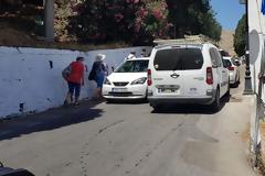 Απόλυτο χάος το κυκλοφοριακό στη Λίνδο - φωτος