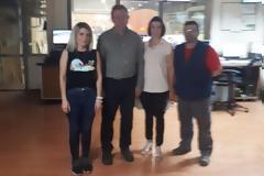 Η υποψήφια βουλευτής της Νέας Δημοκρατίας  Λαμπρινή Κόγιου - Χατζηζήση  στο εργοστάσιο της ALFA WOOD