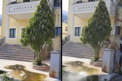 Τρέχουν τα λύματα στο κτίριο του π. Δημαρχείου Αλυζίας στην ΚΑΝΔΗΛΑ -ΦΩΤΟ