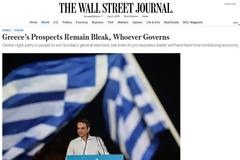 WSJ: Αγκάθια στο δρόμο της οικονομικής ανάκαμψης στην Ελλάδα, όποιος κι αν νικήσει στις εκλογές
