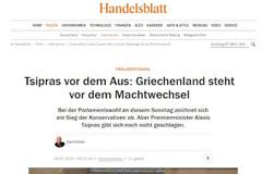 Handelsblatt: Στο τέλος του ο Τσίπρας - 