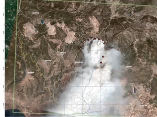 Φωτογραφία για Η πρώτη δορυφορική φωτογραφία της φωτιάς στην Εύβοια από την υπηρεσία Copernicus