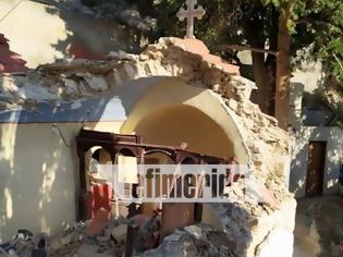 Φωτογραφία για Σοκ στη Σύμη: Το Μοναστήρι του Αγίου Νεκταρίου καταπλακώθηκε από βράχους, μετά από κατολίσθηση (φωτο)
