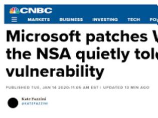 Φωτογραφία για Συναγερμός στη Microsoft: Μείζον κενό ασφαλείας ανακάλυψε στα Windows 10 η... NSA