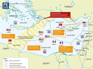 Φωτογραφία για Αν. Μεσόγειος: Τα πολεμικά πλοία από έξι διαφορετικές χώρες και ο χάρτης των «διεκδικήσεων»