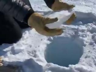 Φωτογραφία για Δεν έχετε ξανακούσει -Ο ήχος του πάγου που πέφτει σε τρύπα 137 μέτρων