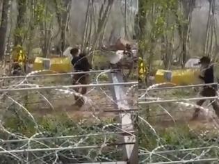 Φωτογραφία για Έβρος: Επίδειξη... πολεμικών τεχνών από μετανάστη πίσω από τον φράχτη - Βίντεο