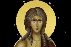 «Χαῖρε, τό τεῖχος τῆς μετανοίας• χαῖρε, ὁ πύργος τῆς ἀπαθείας.Χαίροις, Μῆτερ ἰσάγγελε»