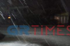 Κακοκαιρία: Χιονίζει στην Αλεξάνδρεια Ημαθίας και στο νομό Λάρισας