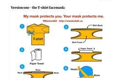 Δύο εύκολοι τρόποι για κατασκευή μάσκας στο σπίτι: Με μαντίλι και T- shirt